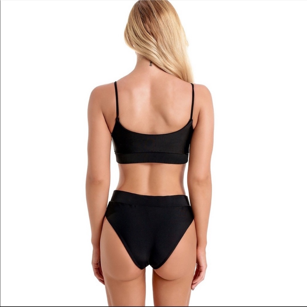 234. emma bling trim swimsuits black - Picture 6 of 7